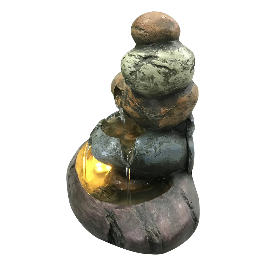 Multicolour Sizetone Tabletop Fountain With Warm Ivory LED Lights