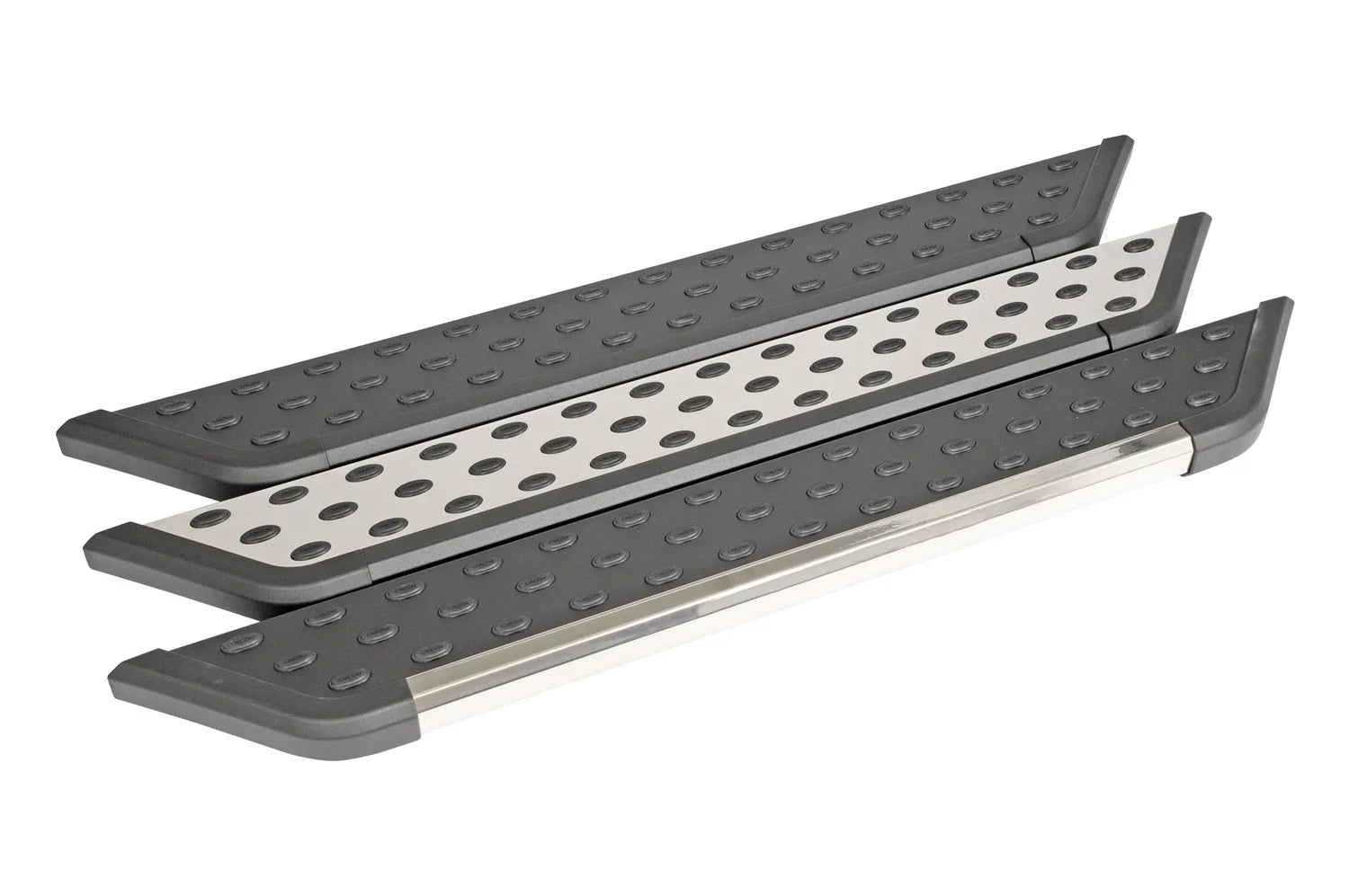 Dee Zee DZ16322 NXt Running Board, Black w/Chrome Trim, 6" Sizetep Area