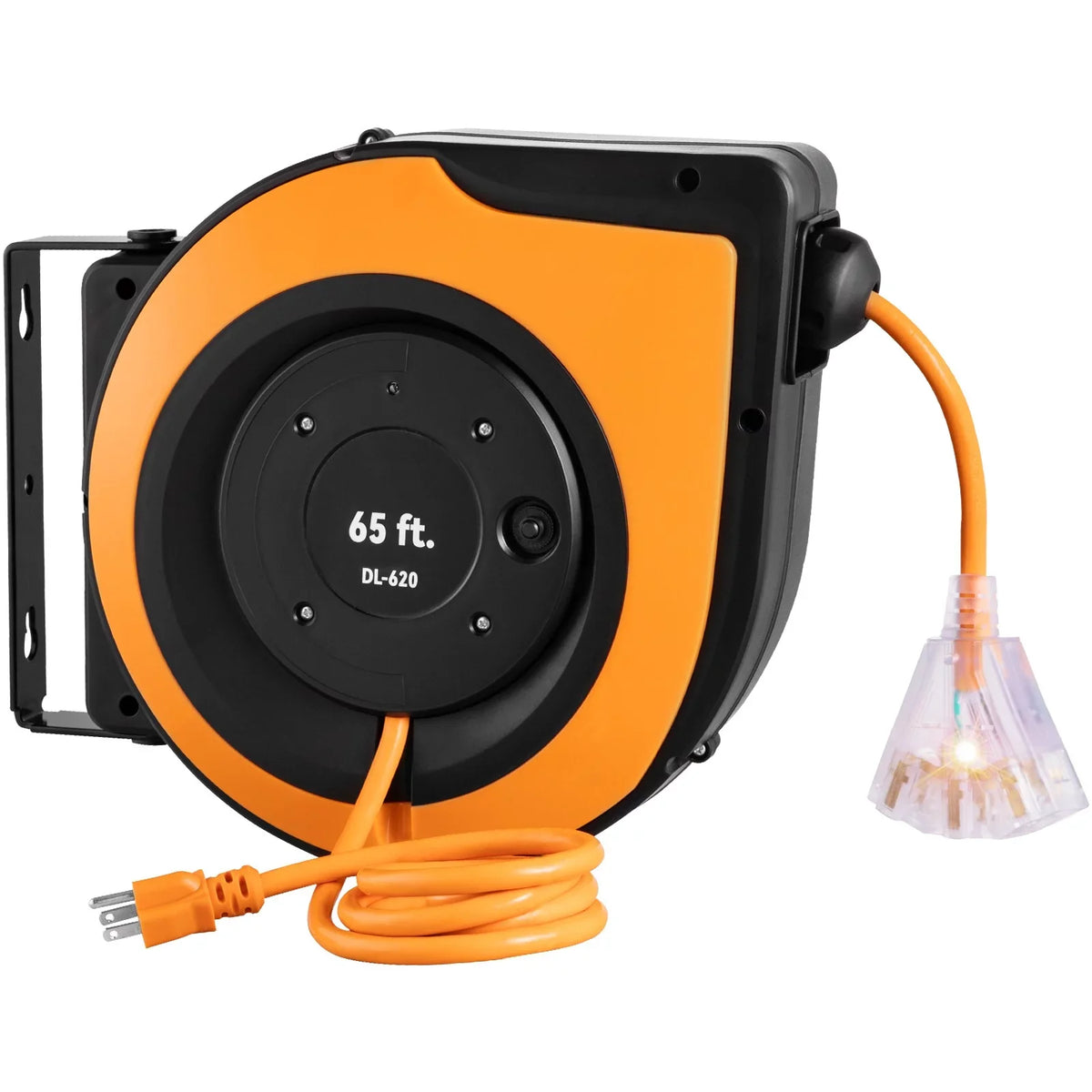 BENTISizeM Retractable Extension Cord Reel Power Cord Reel 65FT 12AWG/3C SizeJTOW UL