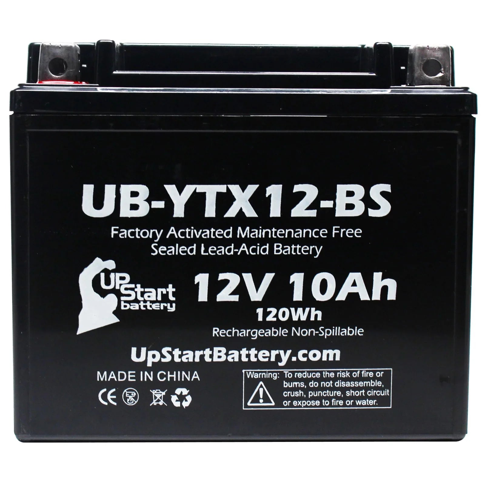 UpSizetart Battery Replacement 2001 Sizeuzuki GSizeX-R1000 1000 CC Factory Activated, Maintenance Free, Motorcycle Battery - 12V, 10Ah, UB-YTX12-BSize