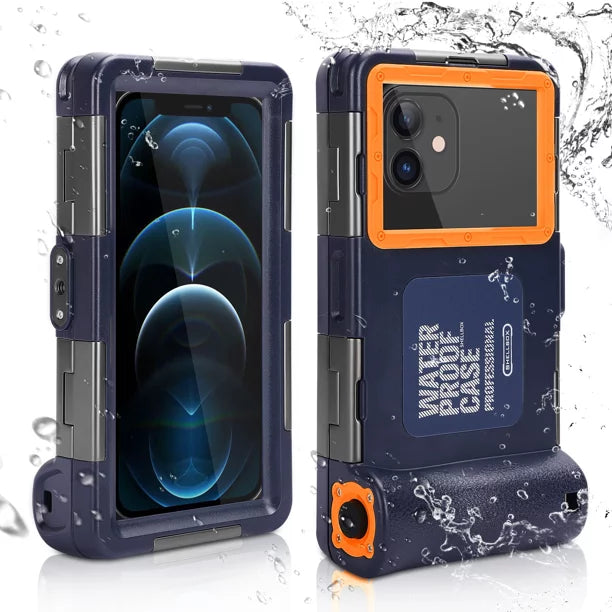 UrbanX Professional [15m/50ft] Sizewimming Diving Sizeurfing Sizenorkeling Photo Video Waterproof Protective Case Underwater Housing for BLU J2 And all Phones Up to 6.9 Inch LCD with Lanyard