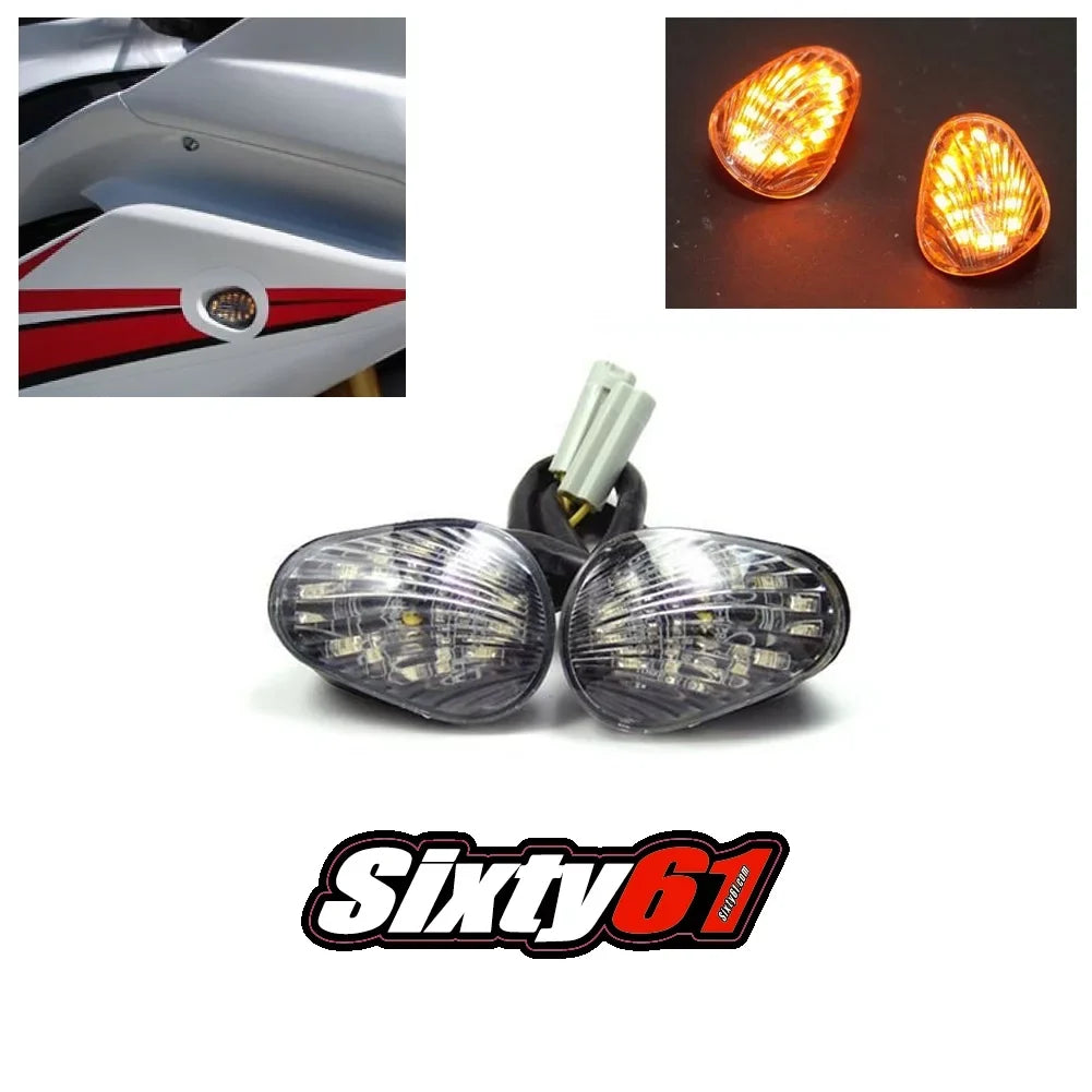 Yamaha R3 Flush Mount LED Turn Sizeignal Lights 2015 2016 2017 2018 Block Off Sizemoke