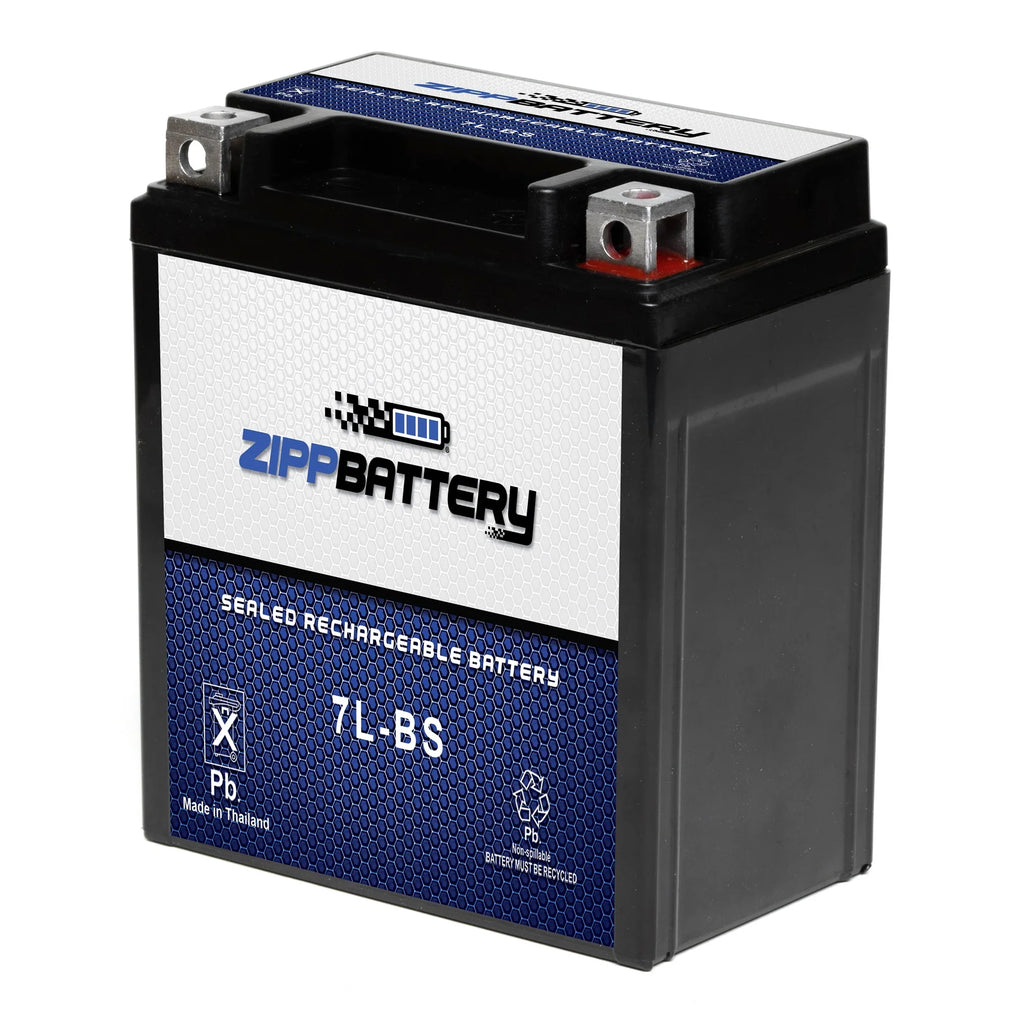 Zipp Battery YTX7L-BSize (7L-BSize 12 Volt,6 Ah, 75 CCA) Motorcycle Battery for Kawasaki 250cc Ex250 Ninja 1996