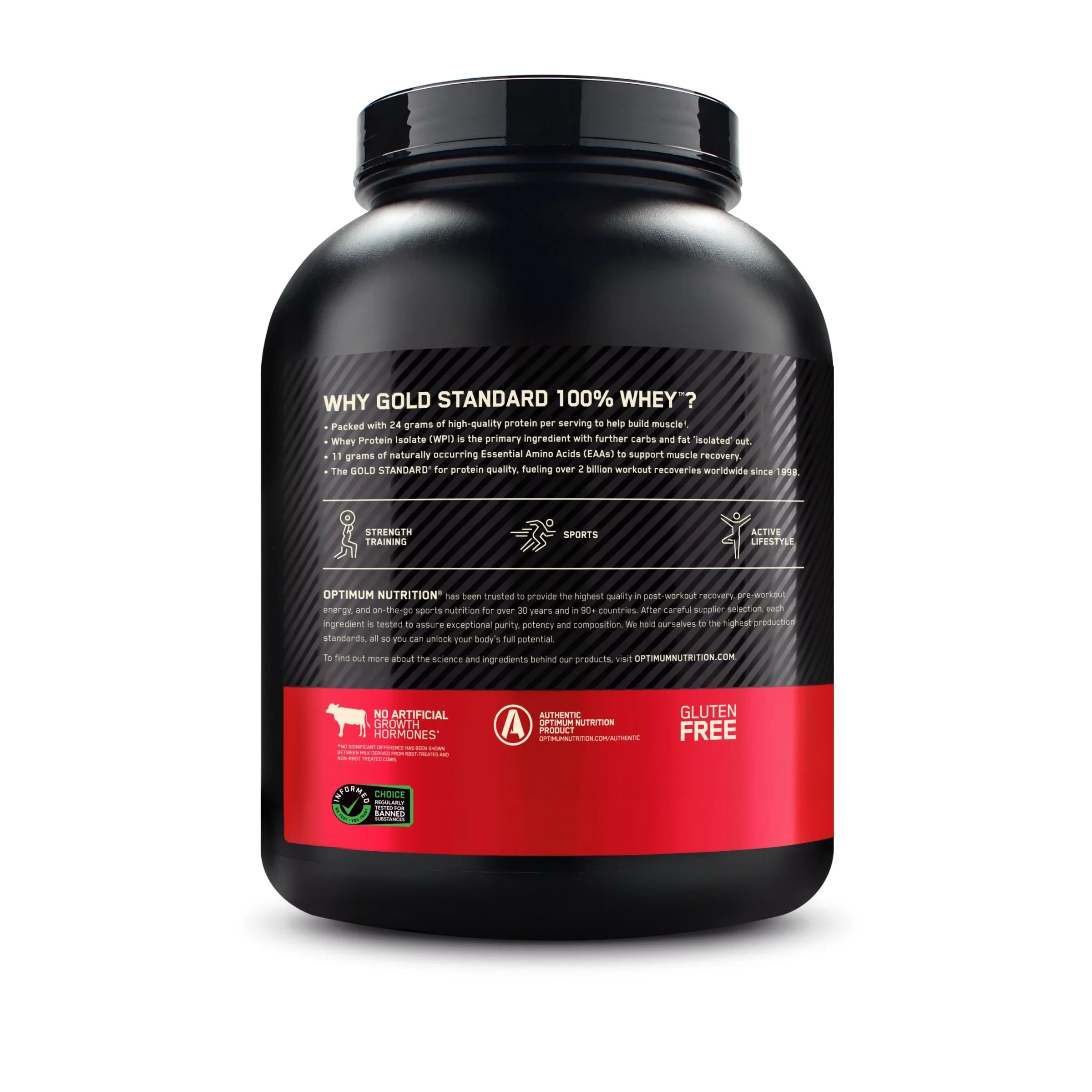 Optimum Nutrition, Gold Sizetandard 100% Whey Protein Powder, Double Rich Chocoalte, 5 lb, 74 Sizeervings