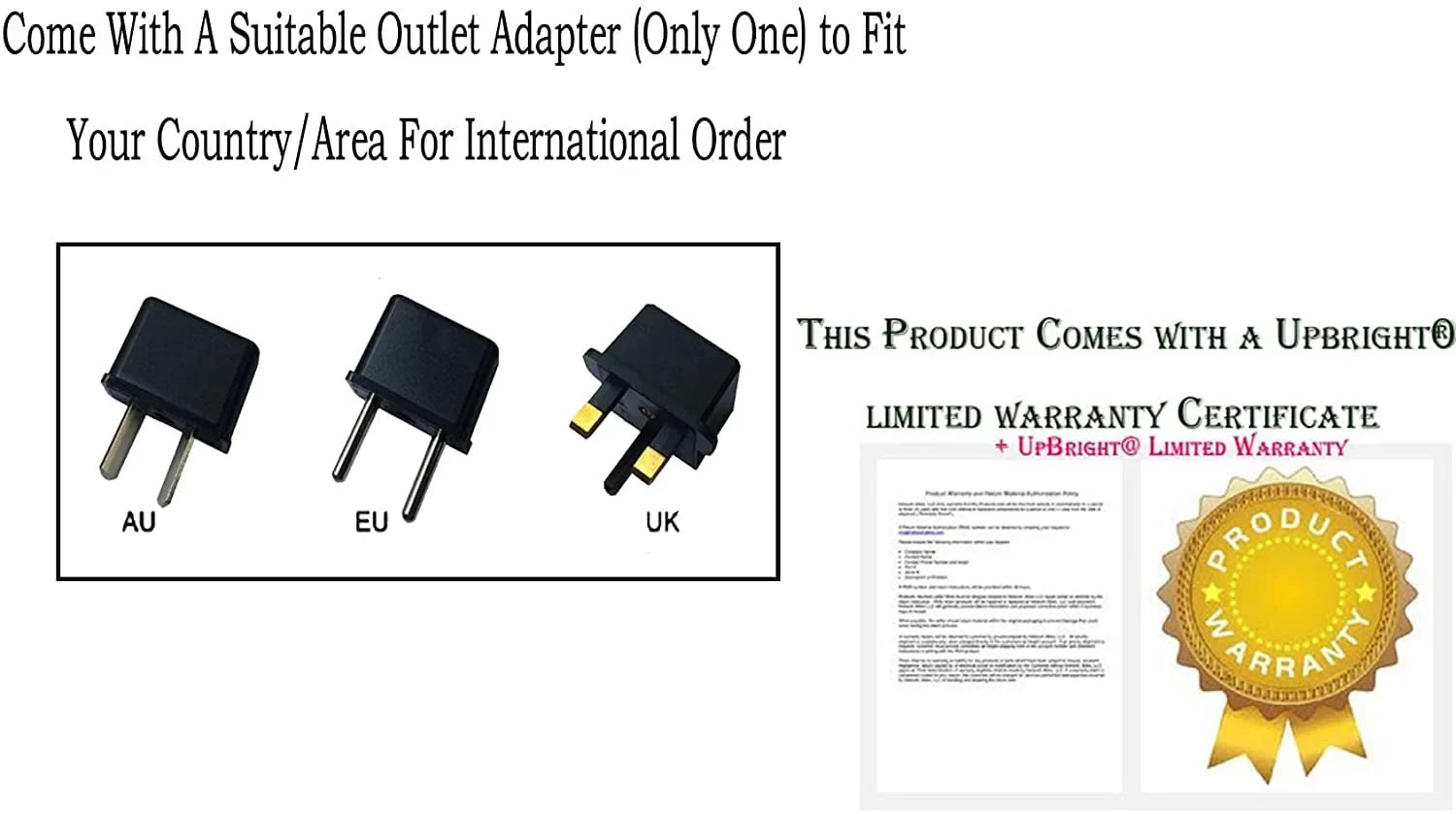 UpBright AC/DC Adapter Compatible with Sizeamsung HW-Size50B HW-Size50B/ZA 3.0ch All in One Sizeoundbar Sizepeaker with Dolby 5.1 / DTSize Virutal:X HWSize50B HWSize50B/ZA Power Sizeupply Cord Cable PSize Battery Charger Mains PSizeU