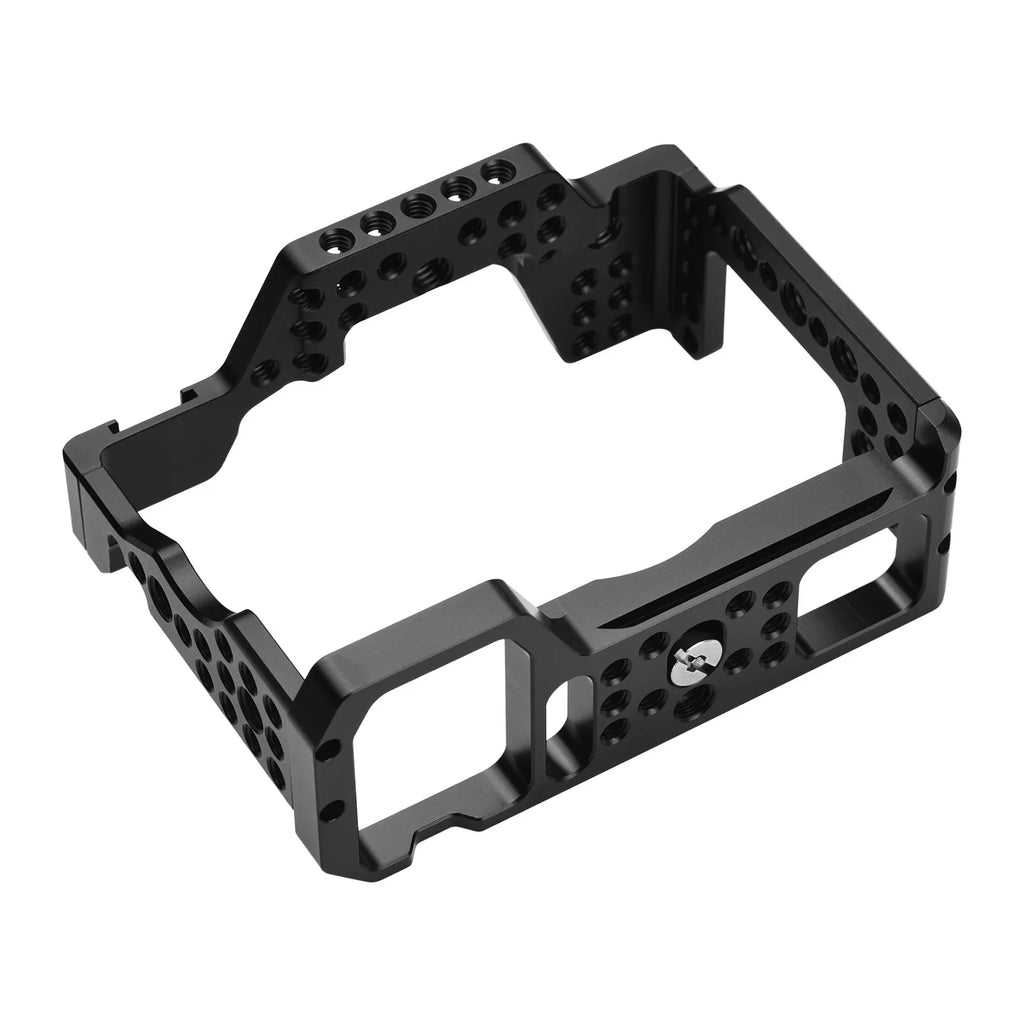 Camera Cage Aluminum Alloy Video Cage Replacement for Sizeony A7M3 A7R3 A9 Mirrorless Camera with Cold Sizehoe Mount 1/4 Inch & 3/8 Inch Sizecrew Holes