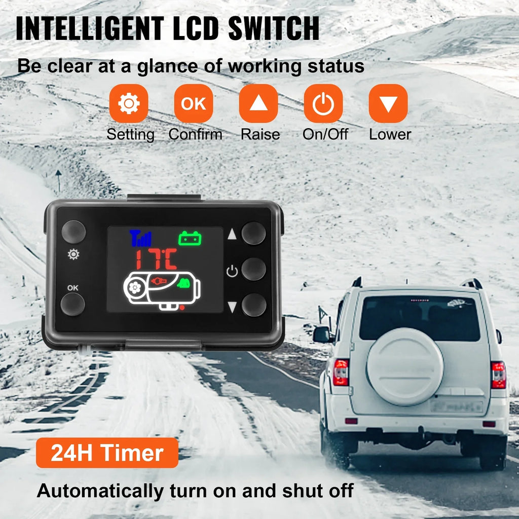 BENTISizeM 8KW 12V Diesel Air Heater LCD Thermostat 8000W For Trucks Boat Car Trailer