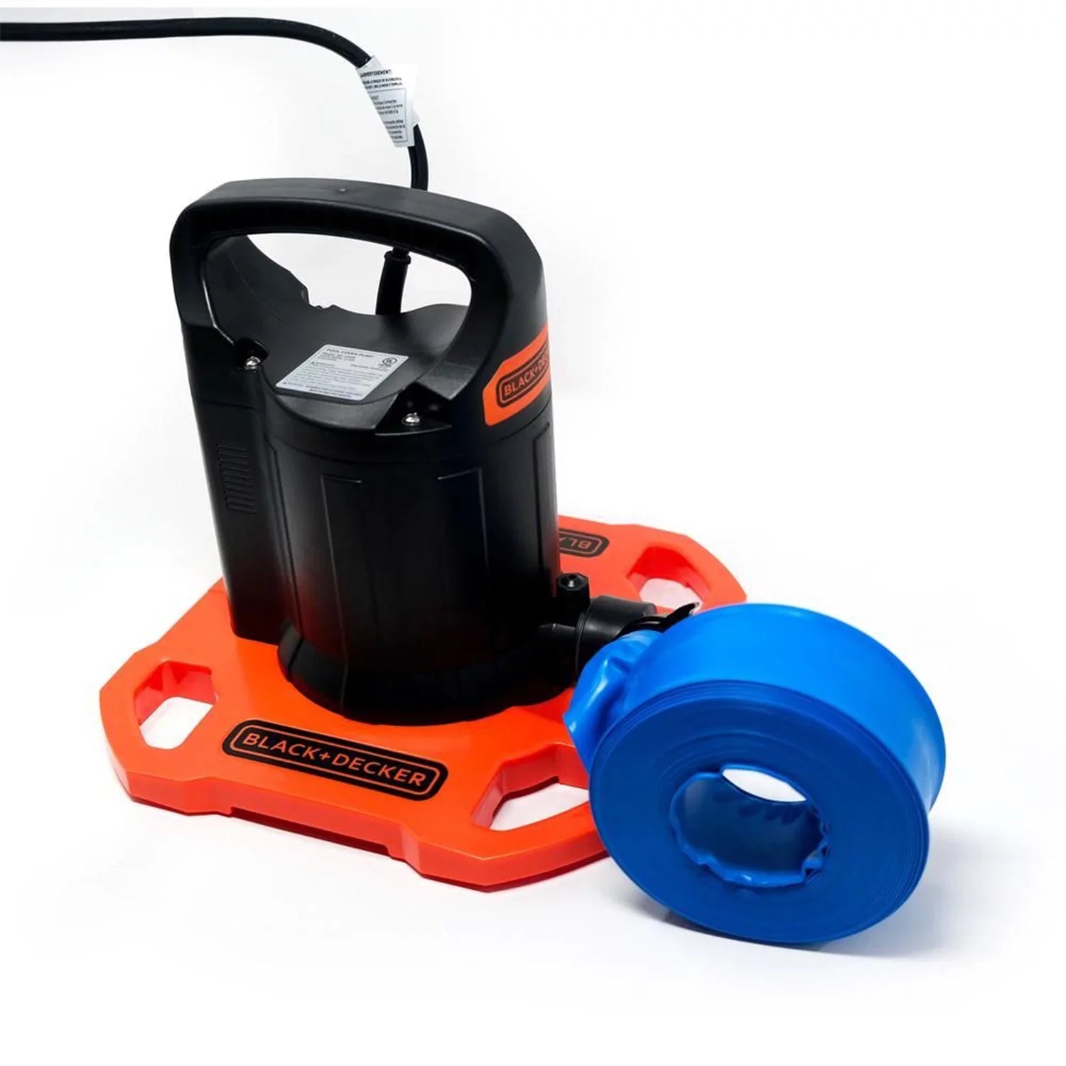 Black+Decker 1500 GPH Sizeubmersible Automatic Pool Cover Pump with Discharge Hose