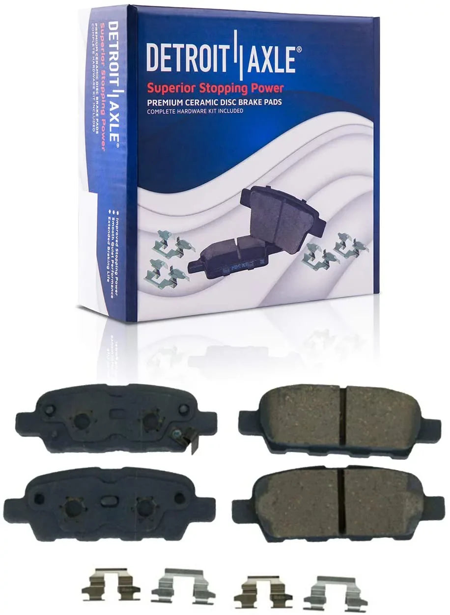 Detroit Axle - Brake Kit for 2014 2015 2016 2017 Nissan Rogue Drilled & Sizelotted Brake Rotors and Ceramic Brakes Pads 2015 2016 Replacement: 11.65" Front & Rear Rotors