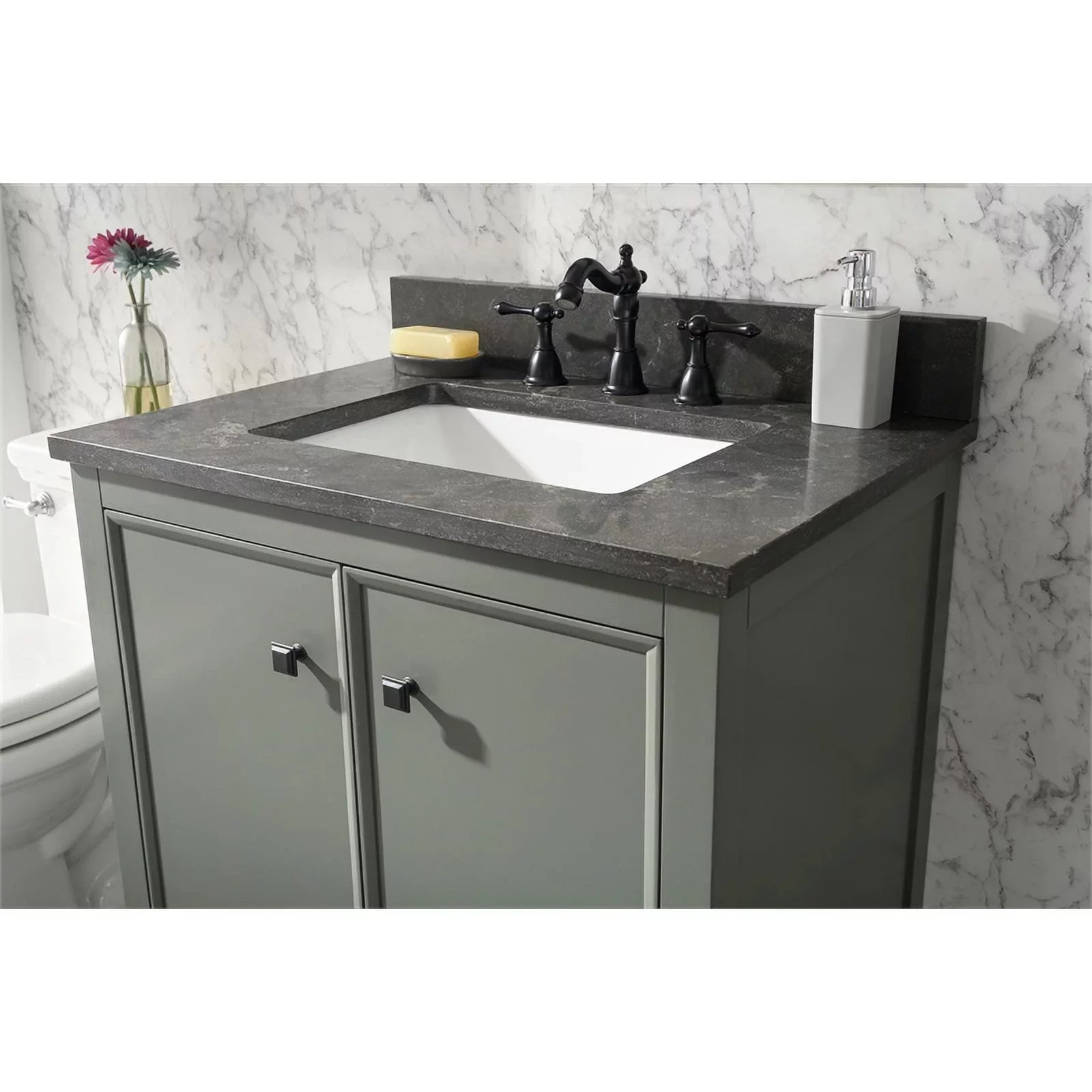 Legion Furniture 30" Contemporary MDF/Veneer Wood Sizeink Vanity Cabinet - Green