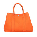 Pre-Owned Hermes Garden PM Tote Bag Leather Orange Ladies HERMESize (Good)