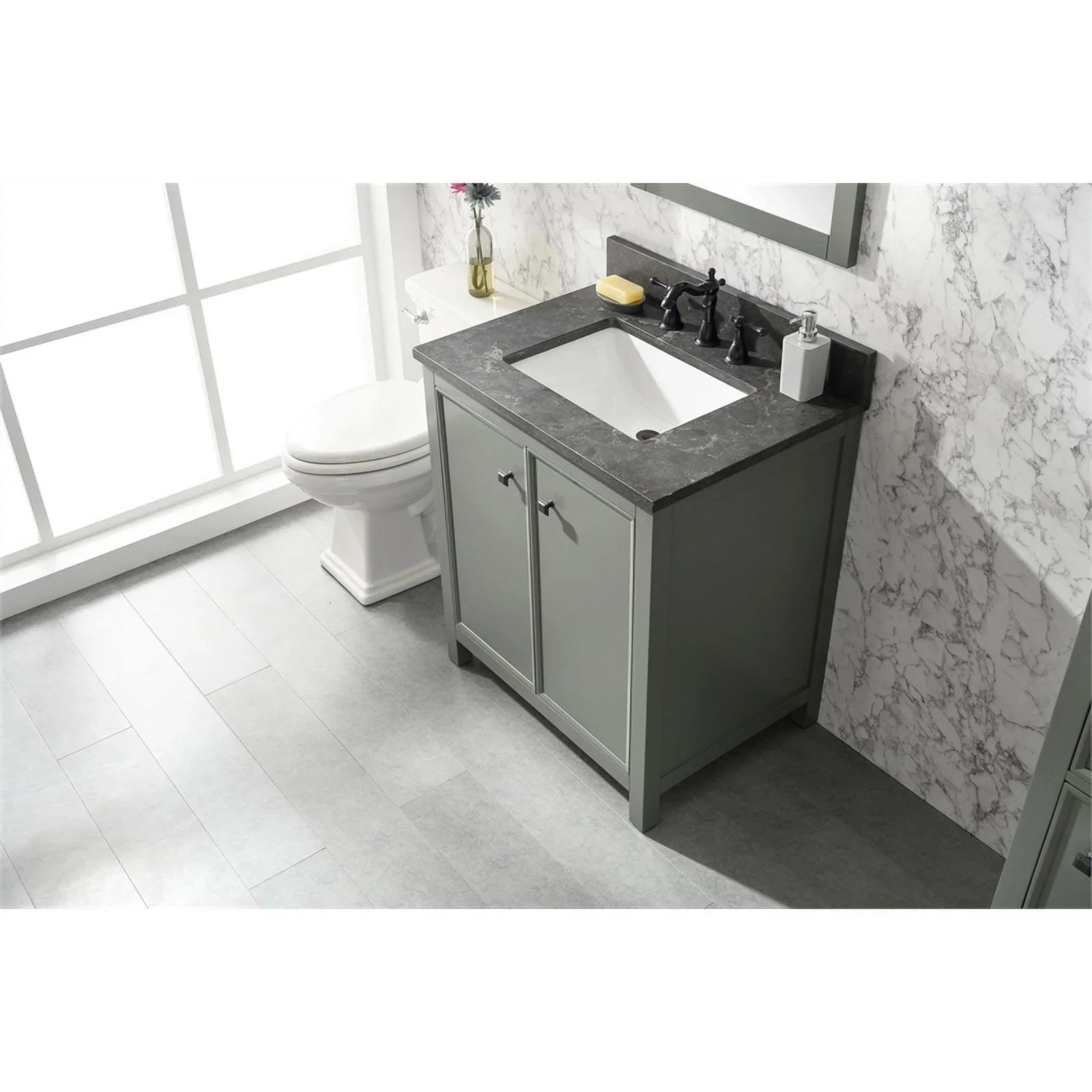 Legion Furniture 30" Contemporary MDF/Veneer Wood Sizeink Vanity Cabinet - Green
