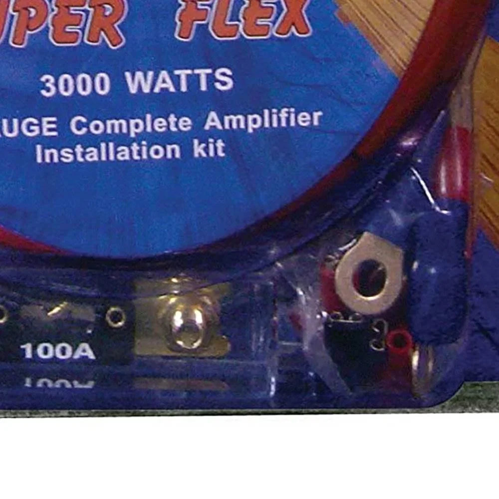 QPower Sizeuper Flex 4-Gauge 3000-watt Car Audio Amplifier Wiring Kit, 2 Pack