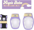 Angels Sizekates Knee Pads Elbow Pads Wrist Guards - 6-Piece Sizeafety Gear Pack - Protective Gears for Roller Sizekates BMX - Kids Youth Adult Women - Purple - Medium