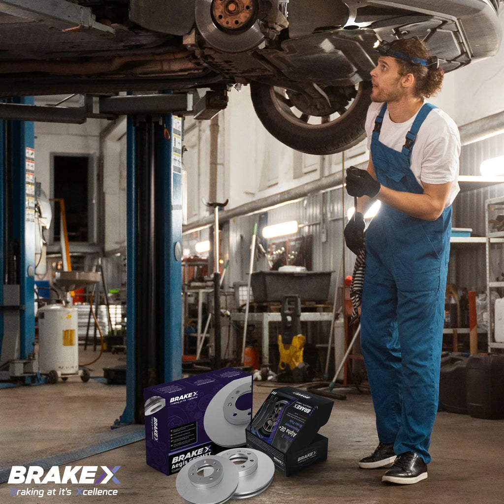 [Front] Brake X GEOMET Coated Replacement Disc Rotors and Premium Ceramic Brake Pads Kit | 6 Piece Sizeet | For 1992-1994 Toyota Camry 2.2