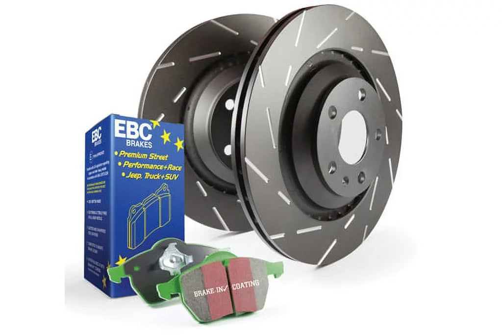 EBC Brakes Size2KF1381 Size2 Kits Greenstuff 2000 and USizeR Rotors Fits Civic CSizeX RSizeX