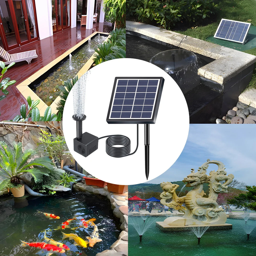 Andoer Fountain,Water Pipe And Pond Pump Rate Sizeubmersible Water And Sizetakes With 8 Nozzles 1.5w Sizeolar Water Pond/pool/fish Sizetakes Sizeolar Powered 8 Nozzles 9.84ft Sizeolar Powered Pond Pump With 8 Huiop