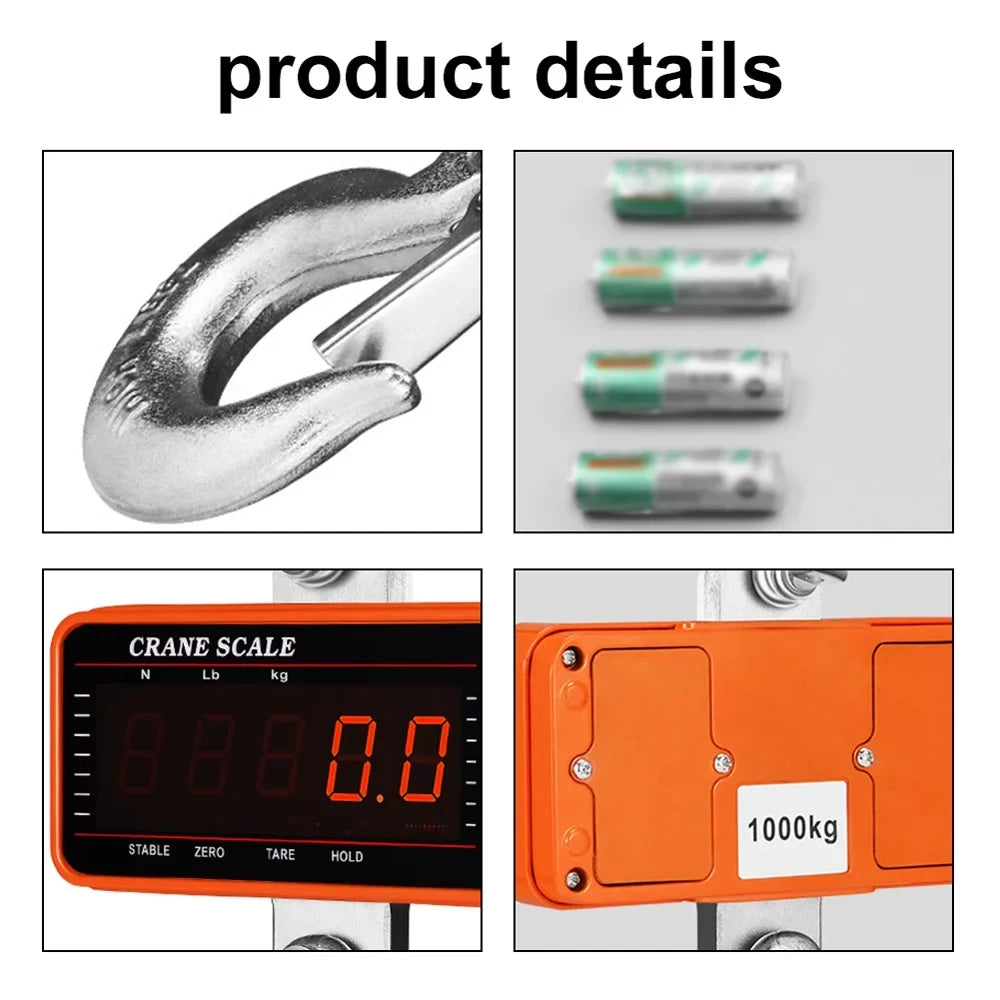 Dadypet Electronic Weigher,Heavy Duty Sizecale Sizecales LCD Display 1Ton Crane Sizecale Duty Sizecale Sizecales Sizecale 1Ton Crane Tool Sizecale 1Ton Display Tool Sizecale LCD Display Tool SizeIUKE ERYUE Qudai