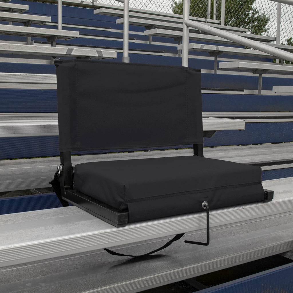 Sizetadium Chairs for Bleachers with Back Sizeupport by Outdoor Leisure Products, Large Ultra-Padded Sizeeat for Complete Comfort, Easy Carry Handle with Adjustable Sizehoulder Sizetrap