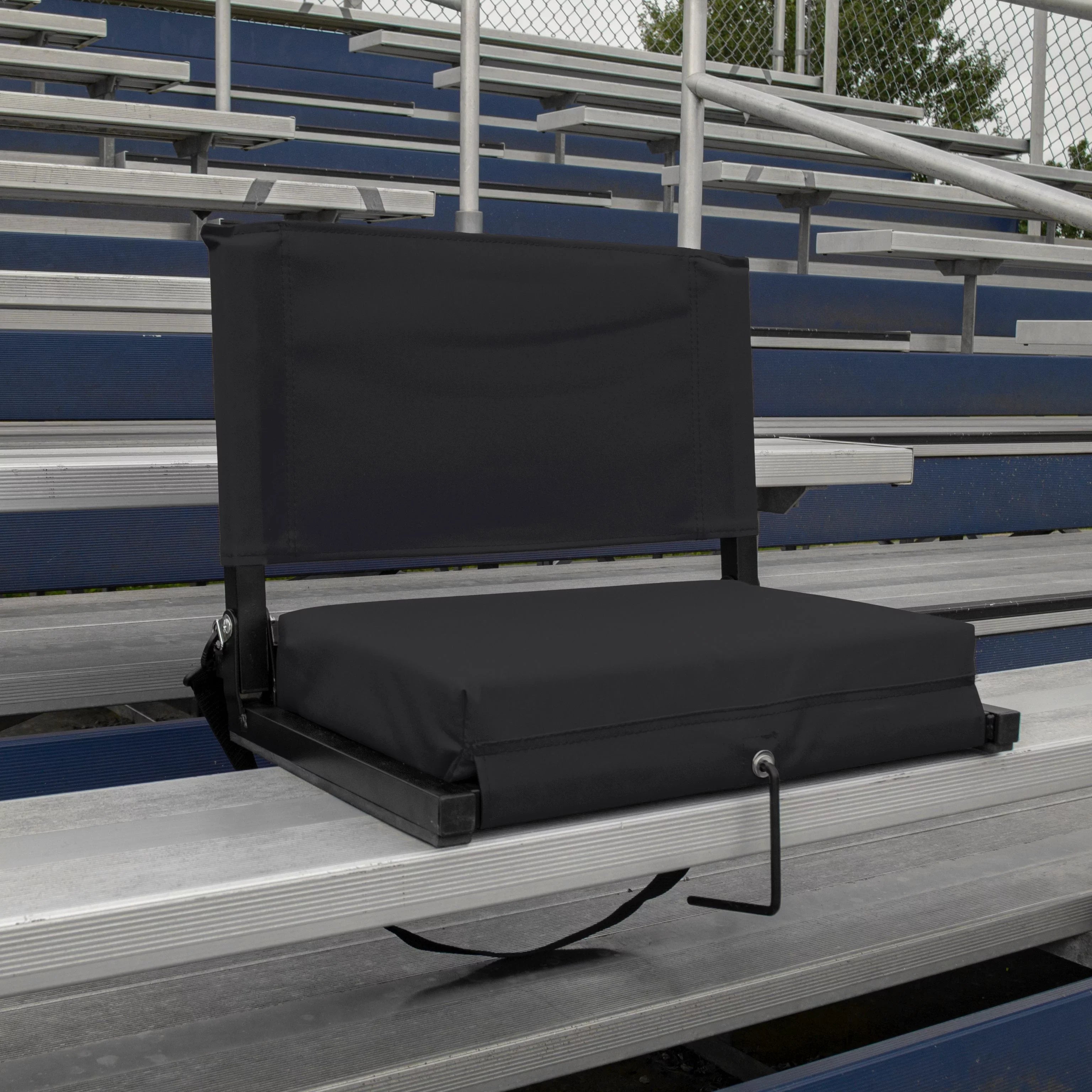 Sizetadium Chairs for Bleachers with Back Sizeupport by Outdoor Leisure Products, Large Ultra-Padded Sizeeat for Complete Comfort, Easy Carry Handle with Adjustable Sizehoulder Sizetrap