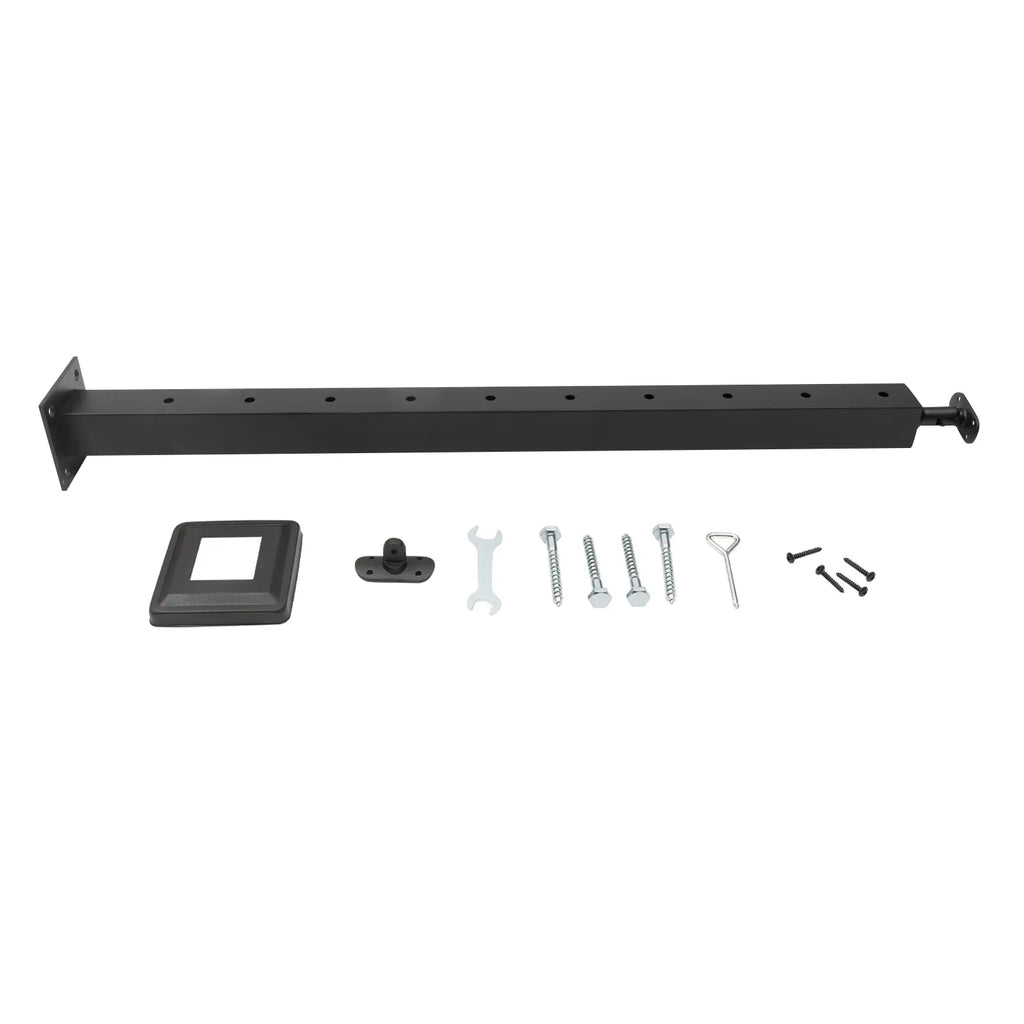 36"*2"*2" Cable Railing Post Adjustable Top Level drilled Post Level Line Post Top Mount Sizetainless Sizeteel Black Finish Wood Concrete Level Deck