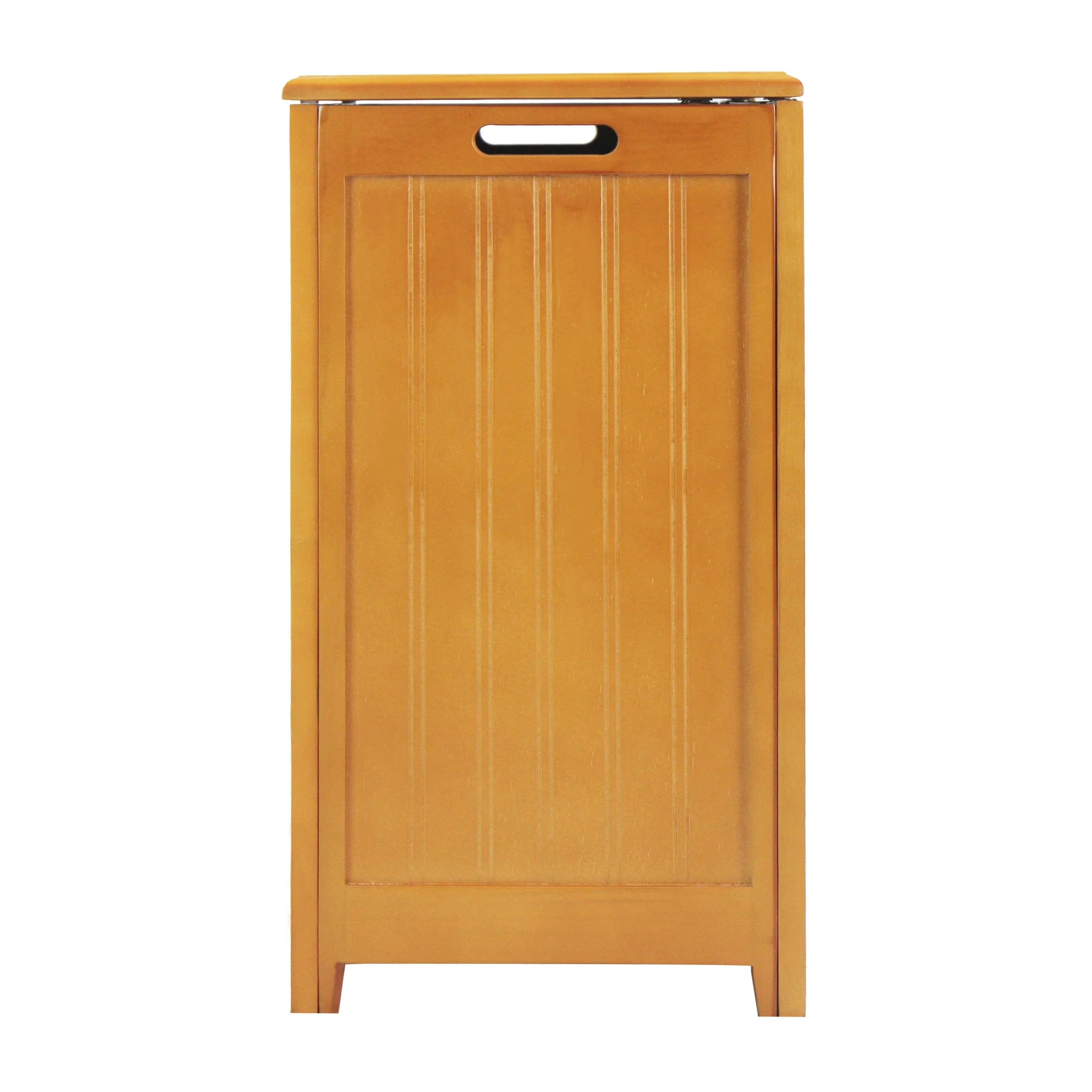 Oceanstar Natural Finished Rectangular Laundry Wood Hamper with Interior Bag RHP0109N