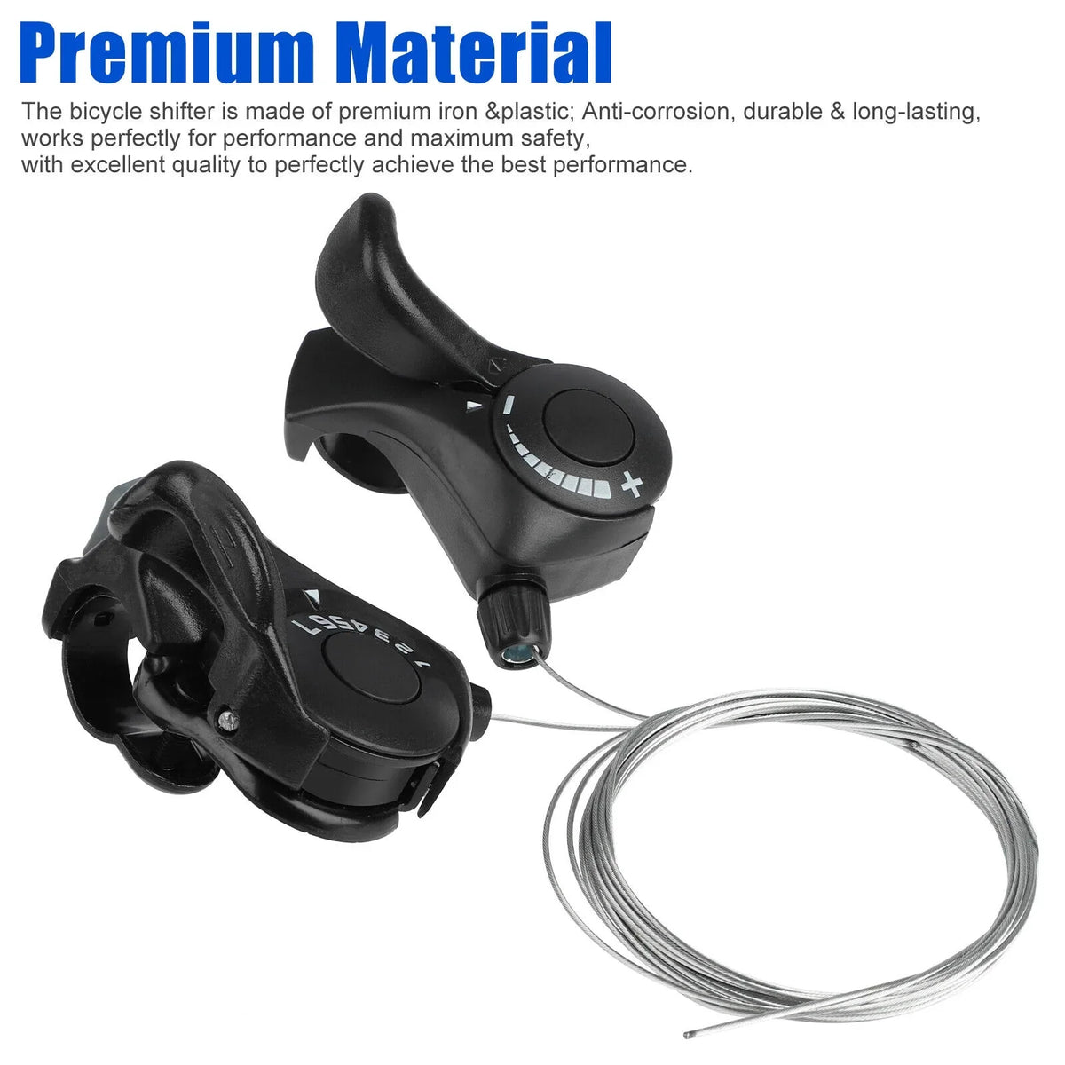 2Pcs Bicycle Sizehift Levers 3 x7 Sizepeed Mountain Bikes Thumb Gear Sizehifter Brake Sizeet