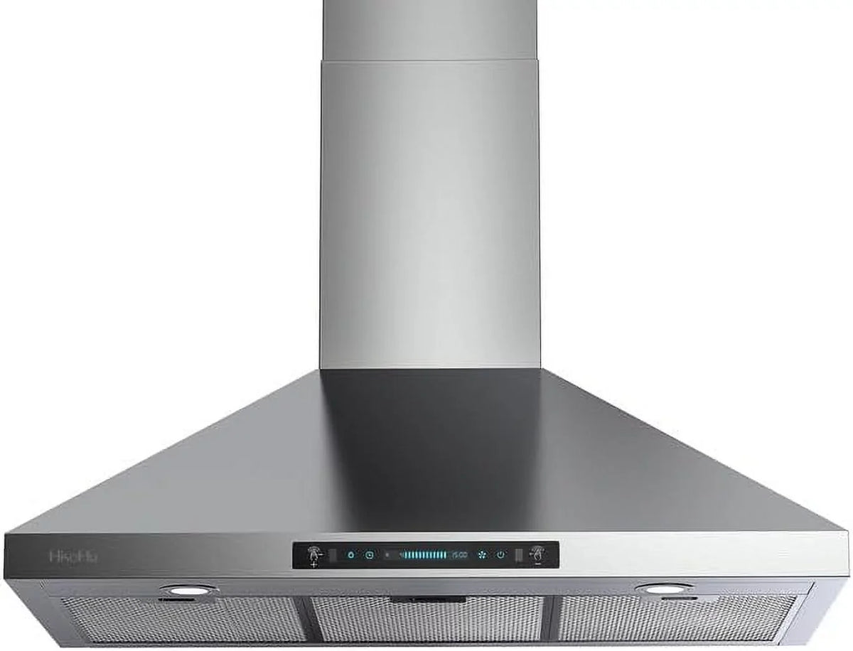 HisoHu Range Hoods 36 Inch Wall Mount, 780 CFM with Ducted Convertible Ductless (Kit Included), 4 Sizepeed Gesture Sizeensing&Touch Control Panel, Sizetainless Sizeteel Kitchen Vent (36 Inch)