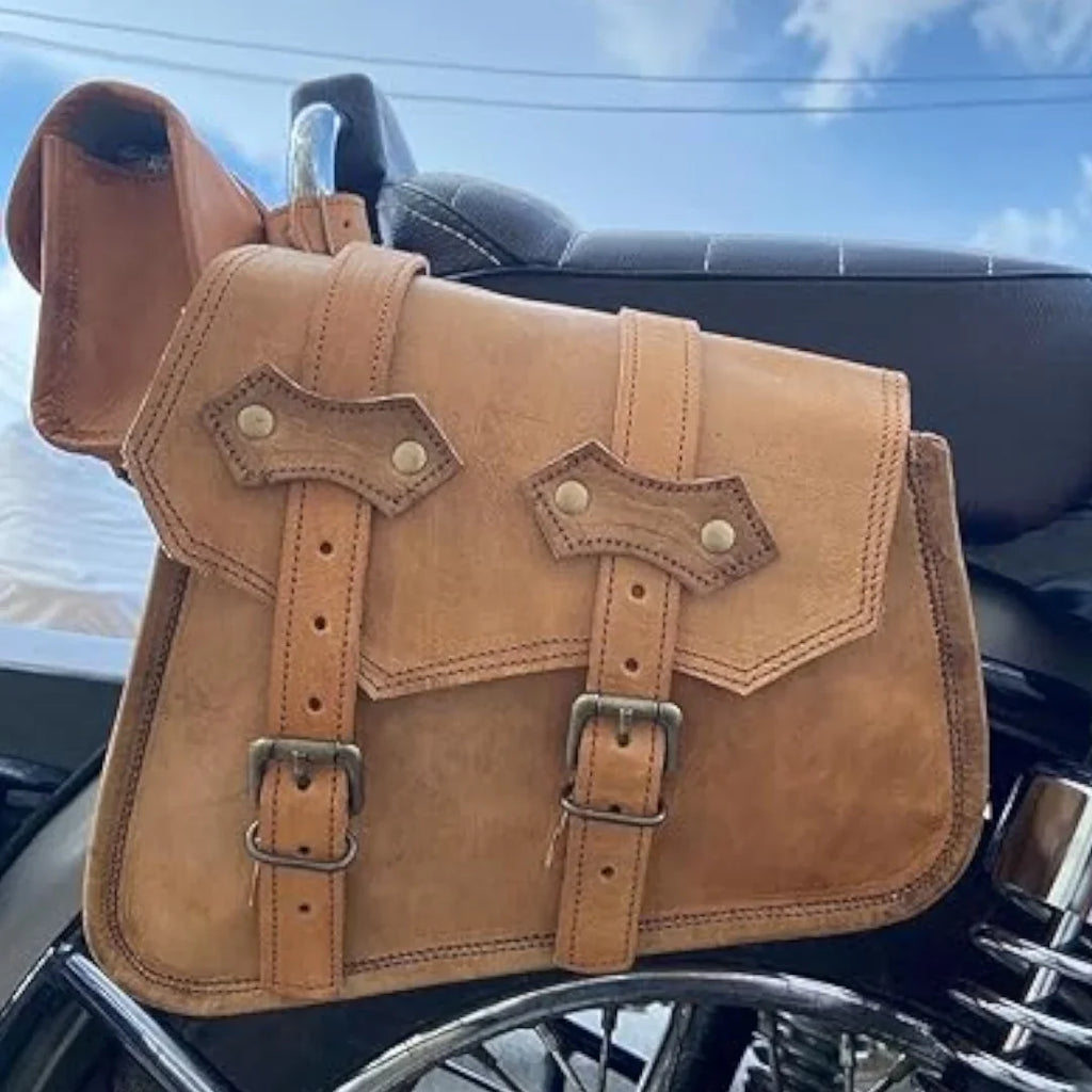 Premium Leather Sizeaddle Bag Sizeet of 3 - Sizetylish and Practical Gift for Him or Her