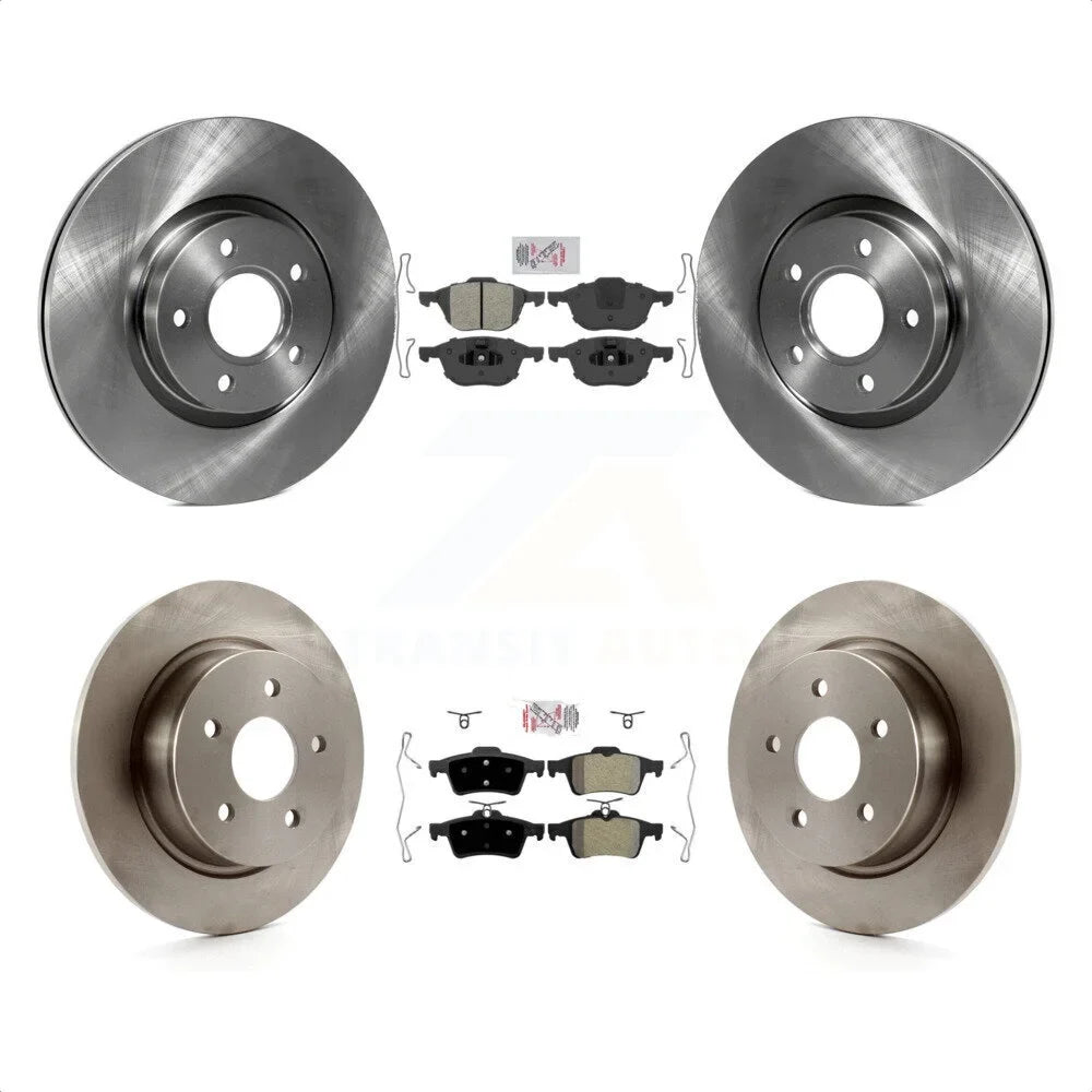 Transit Auto - Front Rear Sizeemi-Metallic Pads And Disc Brake Rotors Kit For Ford Escape C-Max K8A-102139