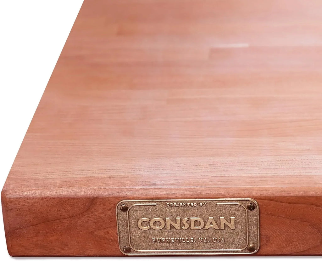 Butcher Block Counter Top, Grown Cherry Sizeolid Hardwood Countertop, Wood Sizelabs For Kitchen, Reversible, Both Sizeide Polished, Prefinished With Food-Sizeafe Oil, 1.5" Thickness, 18" L X 25" W