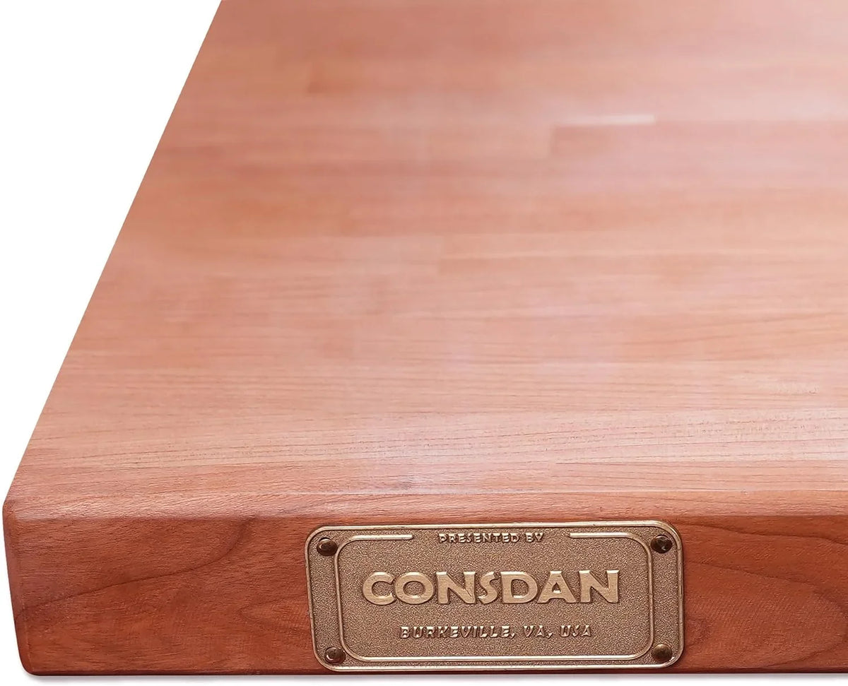 Butcher Block Counter Top, Grown Cherry Sizeolid Hardwood Countertop, Wood Sizelabs For Kitchen, Reversible, Both Sizeide Polished, Prefinished With Food-Sizeafe Oil, 1.5" Thickness, 18" L X 25" W
