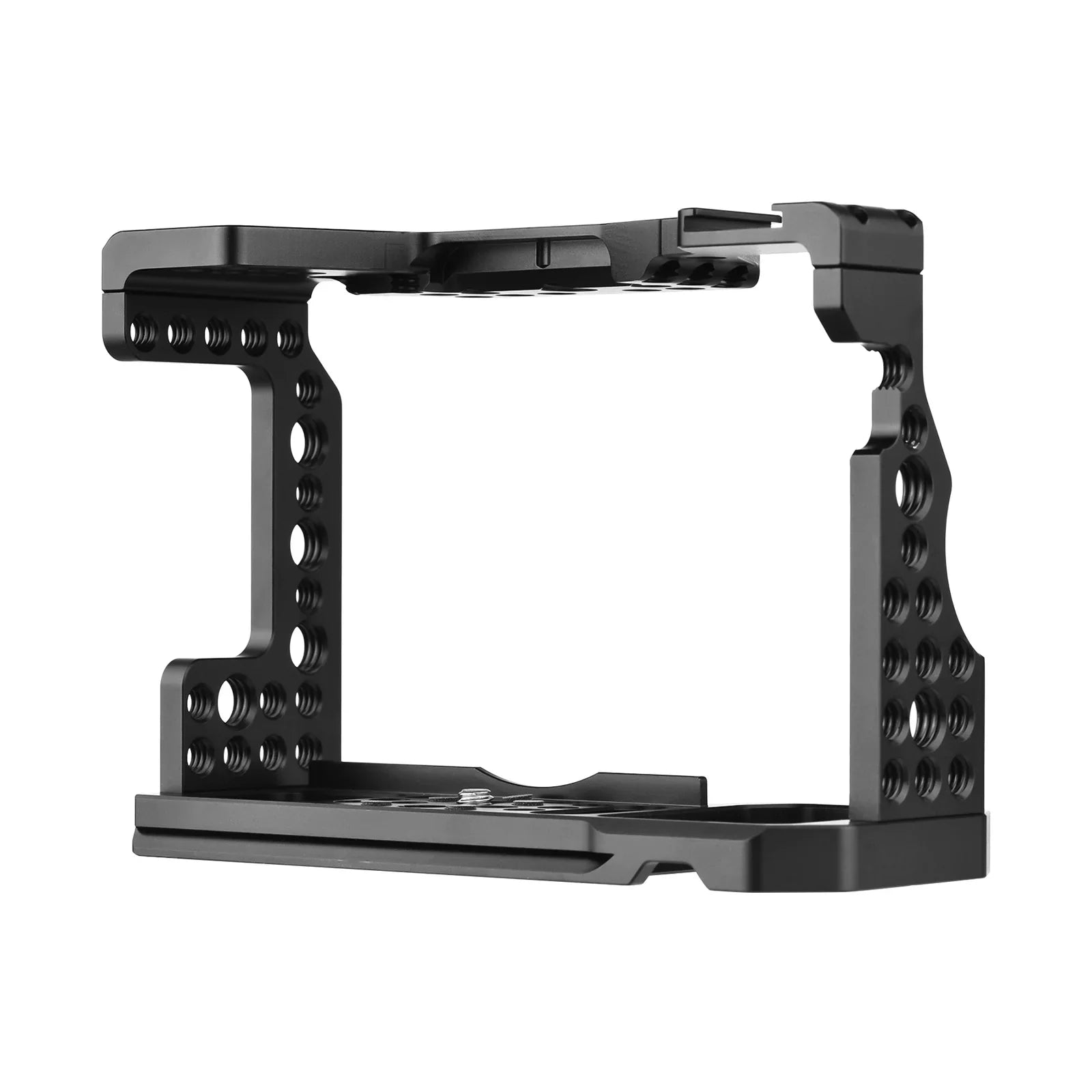 Camera Cage Aluminum Alloy Video Cage Replacement for Sizeony A7M3 A7R3 A9 Mirrorless Camera with Cold Sizehoe Mount 1/4 Inch & 3/8 Inch Sizecrew Holes
