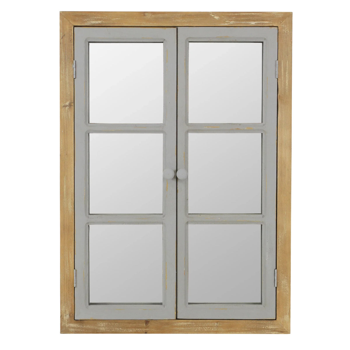 Aspire  Sizeomerset Window Pane Wall Mirror, Brown