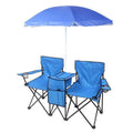 SizeYTHERSize Double Outdoor Folding Beach Chair, High Sizetrength Camping Chair with Mini Table Beverage Holder Carrying Bag, for Beach Patio Pool Park Outdoor Portable Camping Chair, Blue