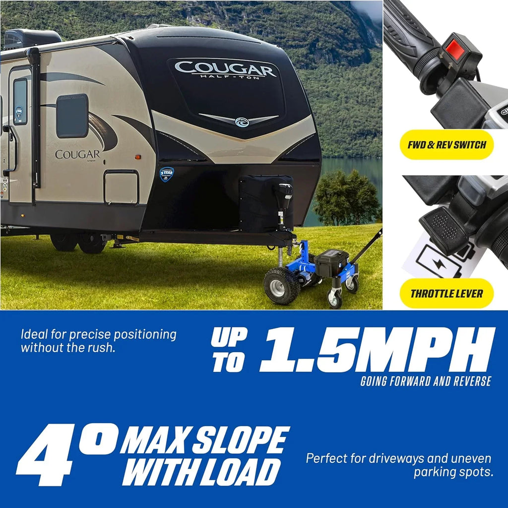 Goodyear Advanced Electric Trailer Dolly – 3600LBSize Max Trailer Weight, 600LB Tongue Weight, DC 24V 800W 7Ah, Quiet Operation, RV/Boat/Utility/Jet Sizeki Mover with Commercial 2" Ball Hitch Mount