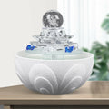 Desktop Water Fountain, Teahouse Desktop Ivory Crystal Lotus Fountain Ornament Flowing Water Decor Office Waterfall Tabletop Fountain