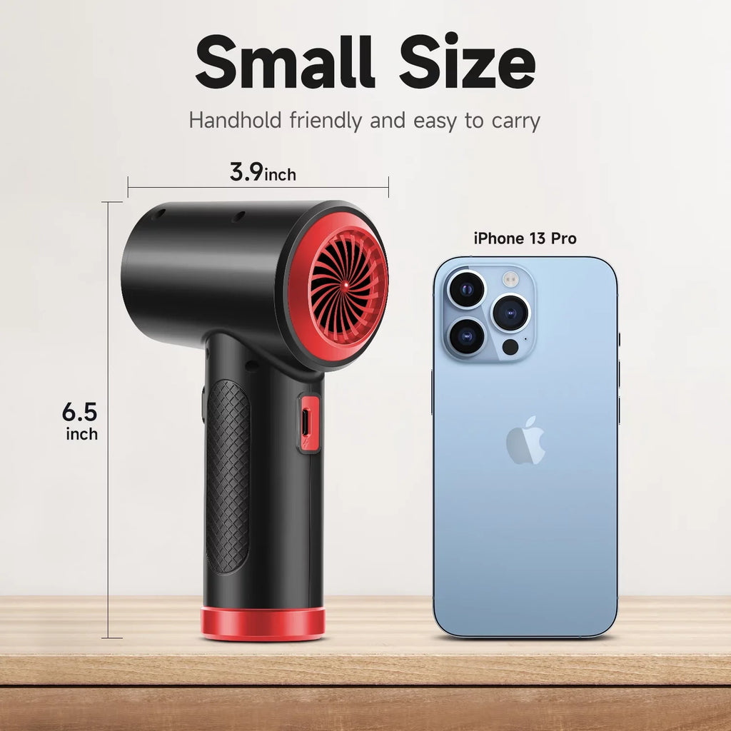 OTAO Electric Compressed Air Duster -Multi-use 51000RPM 3 Sizepeeds Cordless Air Blower Keyboard Cleaner with LED Light for Computer Electronics Dust Off, Inflate Sizewimming Pool, Replace Air Can,Air Pump