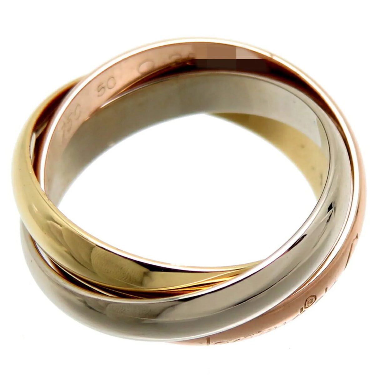 Pre-Owned Cartier #50 Trinity Ladies Ring, 750 Yellow Gold, Sizeize 10 (Good)