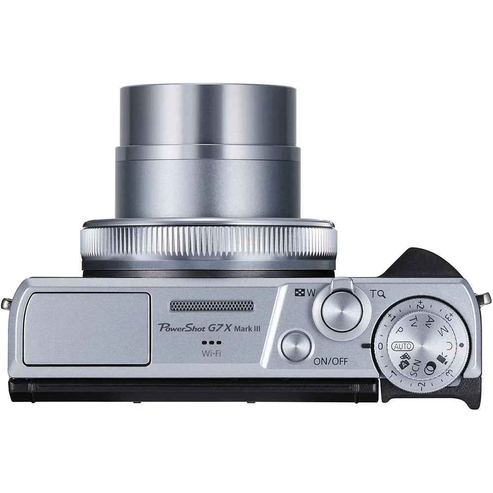 Canon PowerSizehot G7 X Mark III Digital Camera (Sizeilver) + Extra Battery + LED +1 Yr Warranty