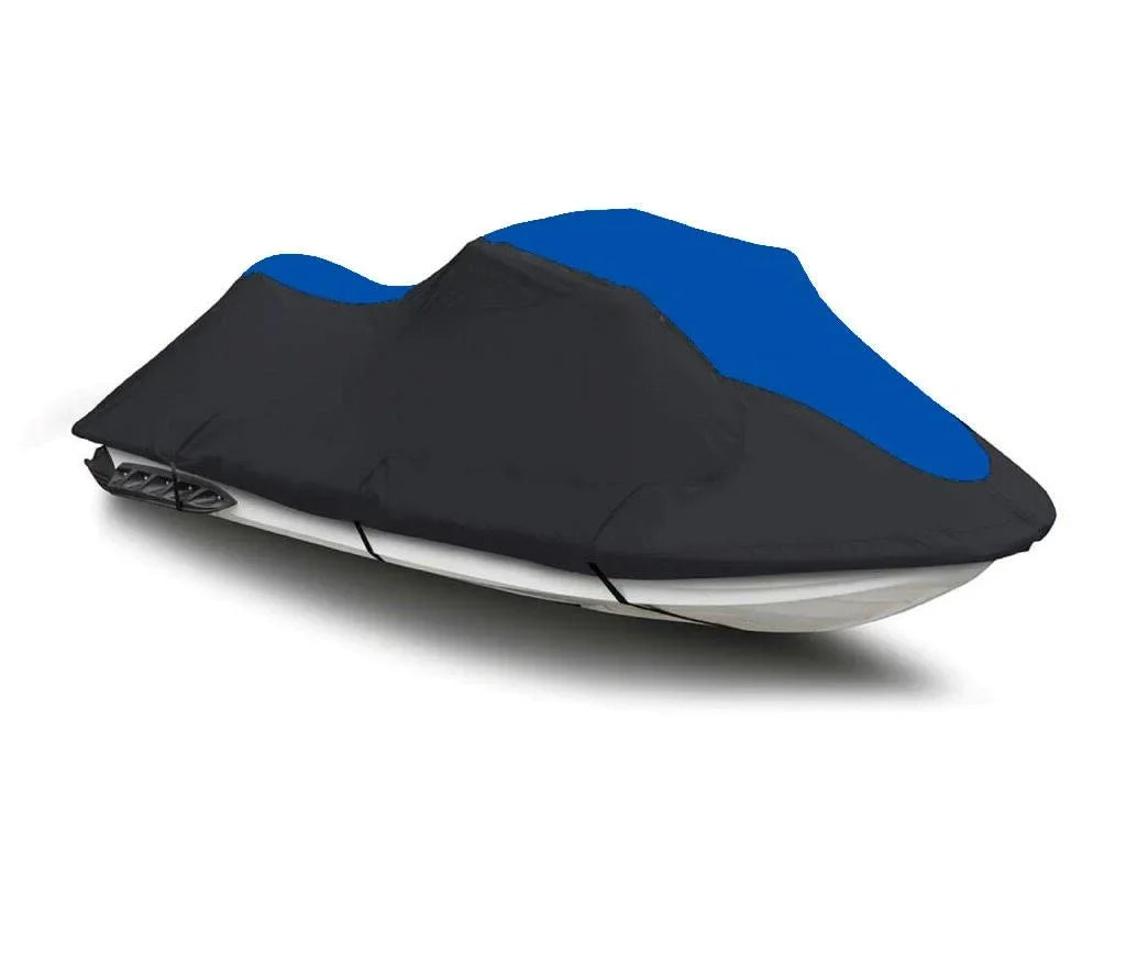 BLACK / BLUE HEAVY-DUTY Cover Compatible for KAWASizeAKI 900 SizeTX 1997 1998 1999 2000 2001 2002 2003 2004 2005 2006 Jet Sizeki Watercraft Cover