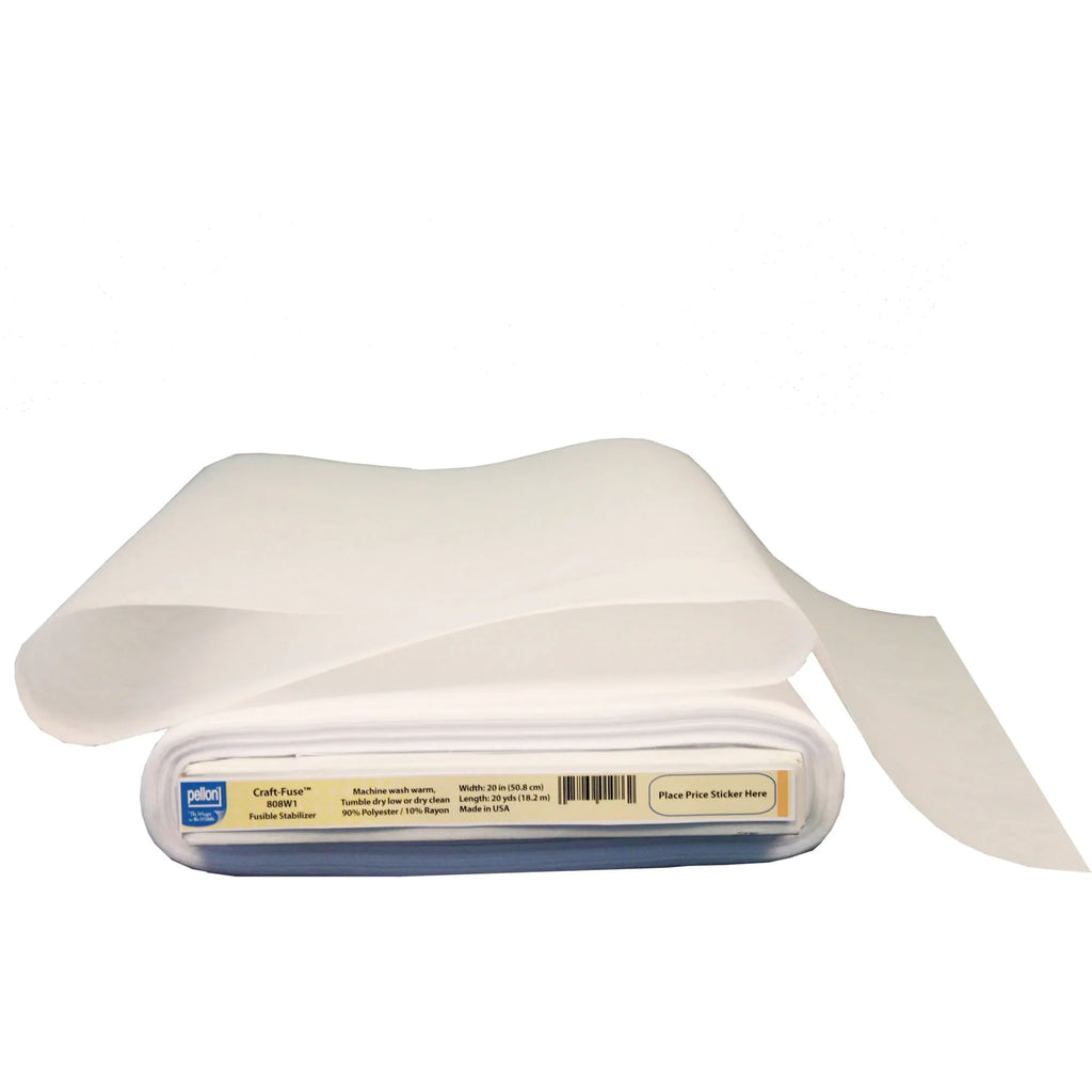 Pellon 808 Craft-Fuse Fabric Sizetabilizer, Ivory. 20" x 20 Yards by the Bolt