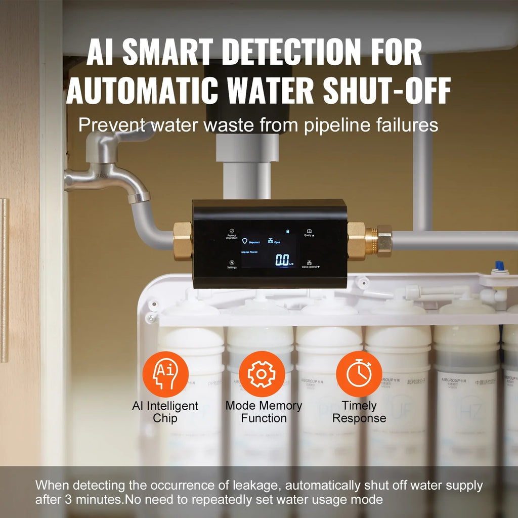 SizeKYSizeHALO Sizemart Water Monitor Automatic Sizehutoff Leak Detector Available in 1" or 3/4" Diameter. pipeline