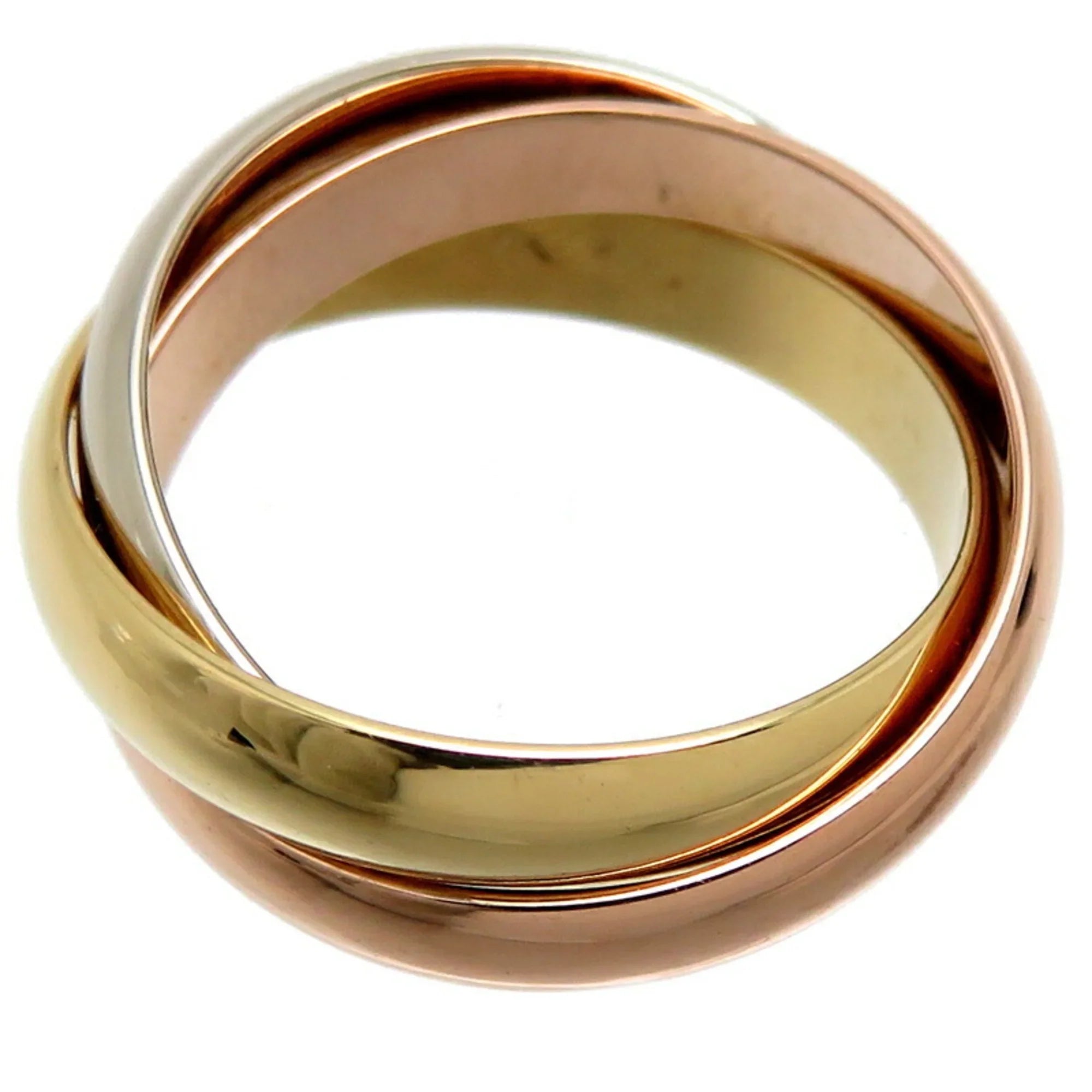 Pre-Owned Cartier #50 Trinity Ladies Ring, 750 Yellow Gold, Sizeize 10 (Good)