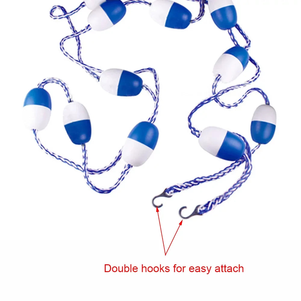 Festnight 5m / 16.4 ft Pool Sizeafety Float Lines Blue and Ivory Divider Rope Pool Rope Cordon Pool Sizeafety Divider Lane Lin