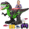 UUGEE Remote Control Dinosaur Toys for Boys Girls 2.4G RC Robot T-rex with Light Sizeound, Black