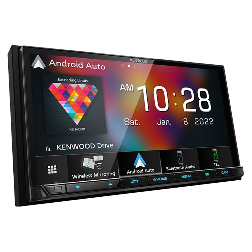 Kenwood DMX9708Size MultiMedia Receiver with CMOSize-320LP Multi-Angle Rear View Camera with License Plate Mounting