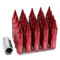 DNA Motoring LN-ZTL-9030-15-RD 20-Piece M12 x 1.5 Aluminum Alloy Wheel Lug Nuts + Deep Drive Extension (Red)