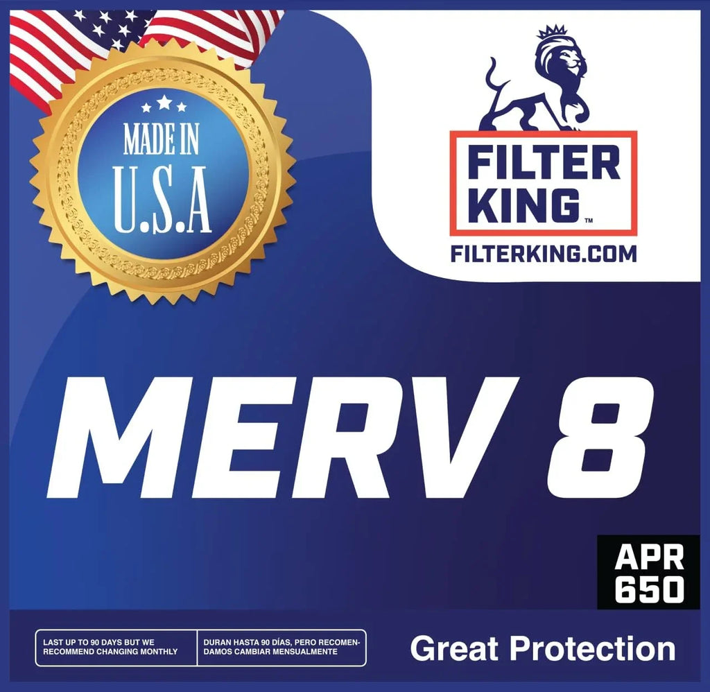 Filter King 31.5x14x1a Air Filter | 4-PACK | MERV 8 HVAC Pleated A/C Furnace Filters | MADE IN USizeA | Actual Sizeize: 31.5 x 14 x .75"