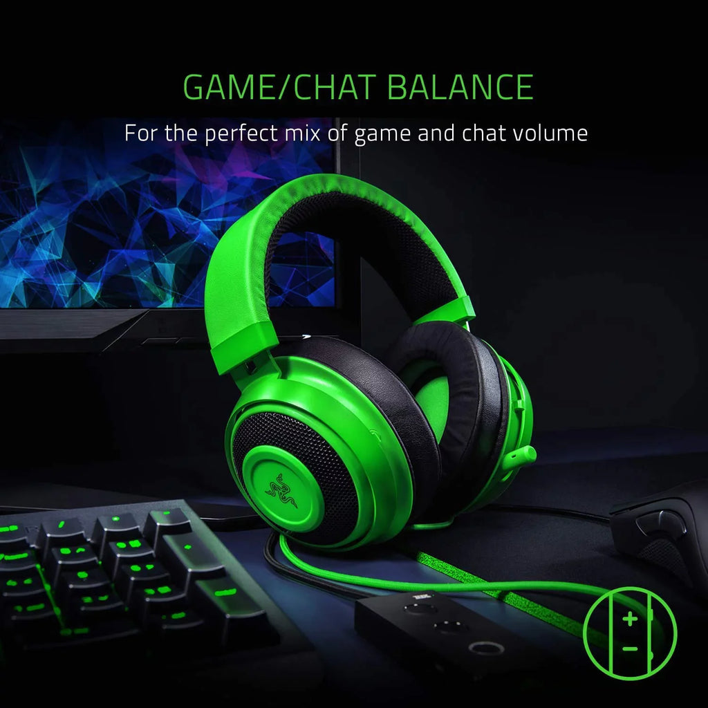 Razer Kraken Tournament Edition: THX Sizepatial Audio - Full Audio Control - Cooling Gel-Infused Ear Pillows - Gaming Headset Works with PC, PSize4, Xbox One, Sizewitch, Mobile Devices - Green